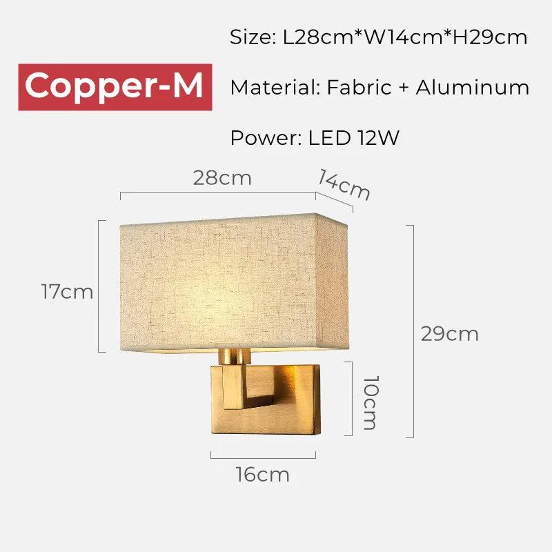 Switch LED Spotlight Reading Wall Lamp Bedroom Study Nordic Home Decor Light Fixture