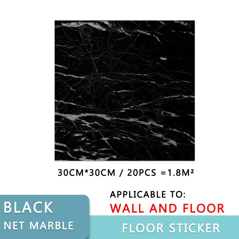 Adhesive Waterproof Marble PVC Floor Sticker Bathroom living room Renovation Decals Wall Ground Decor