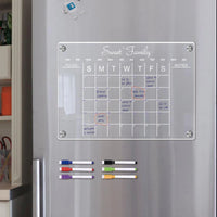 Fridge Magnet Sticker Calendar Board Planner Reusable Magnetic Dry Erase Board Schedule Transparent Acrylic Fridge Message Menu