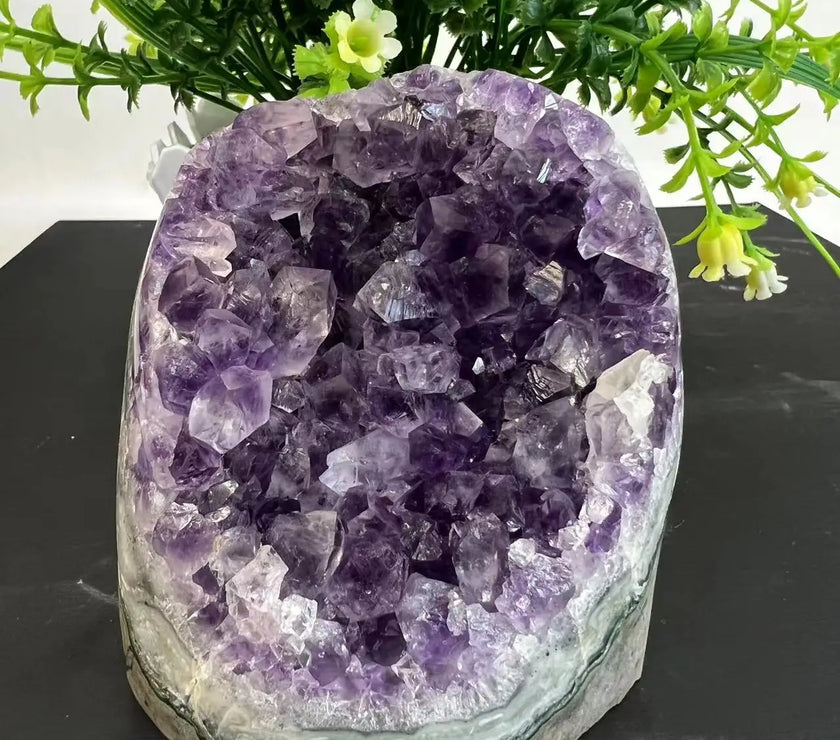 Natural Raw Amethyst Geode Purple Crystal Quartz Cluster Dream Energy Healing Wholesale Home Decoration