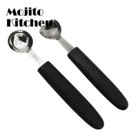 Multifunctional Single Head Stainless Steel Fruit Dig Ball Spoons Portable Ice Cream Melon Scoops Kitchen Tools