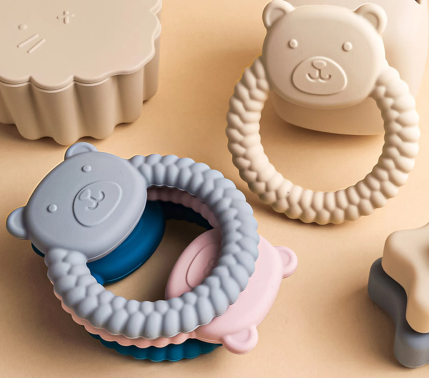 1Pcs Baby Teether Silicone Toy BPA Free Cartoon Rabbit Nursing Teething Gifts Baby Health Molar Chewing Newborn Accessories Toy