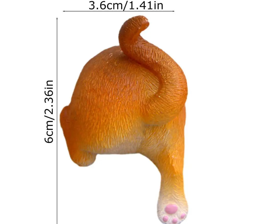 Fridge Calendar Magnet Realistic Humorous Creative Adorable Durable Resin Novelty Animal Butt Magnets