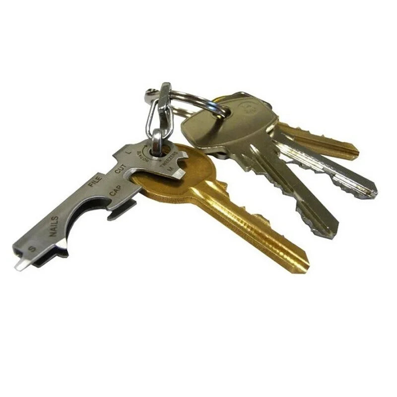 1 Key Ring Keychain Multifunction Carabiner Gear Clip Pocket Quickdraw Multipurpose Gadget Multitool Outdoor Tools