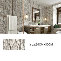 Adhesive Marble Wallpaper Waterproof Wall Stickers Kitchen Bathroom Living Room TV Background Renovation Wallboard Decor