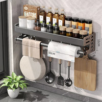 Kitchen Condiment Storage Rack Wall-Mounted Condiments Oil Salt Sauce Vinegar Household Kitchen Utensils Storage Rack Box