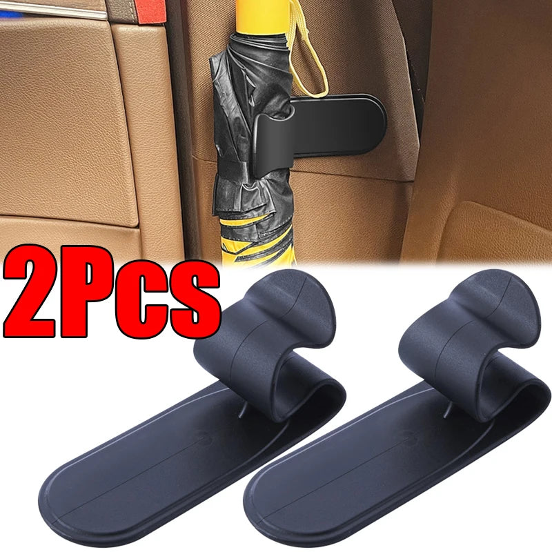2Pcs Universal Car Umbrella Holder Clip Rear Trunk Mount Umbrella Storage Fastener Hook Bracket Auto Interior Accessories