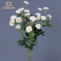 Small Roses Artificial Flower Wedding Garden Table Rose Bouquet Arrangement Home Party Fake Plant Simulation Decoration
