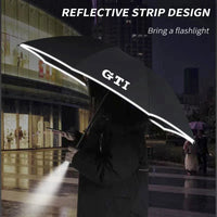 Volkswagen GTI Golf Mk2 Mk3 Mk4 Mk5 Mk6 Mk7 MK8 R400 Car Fully Automatic Reflective Sun Umbrella Sunshade Auto Accessories