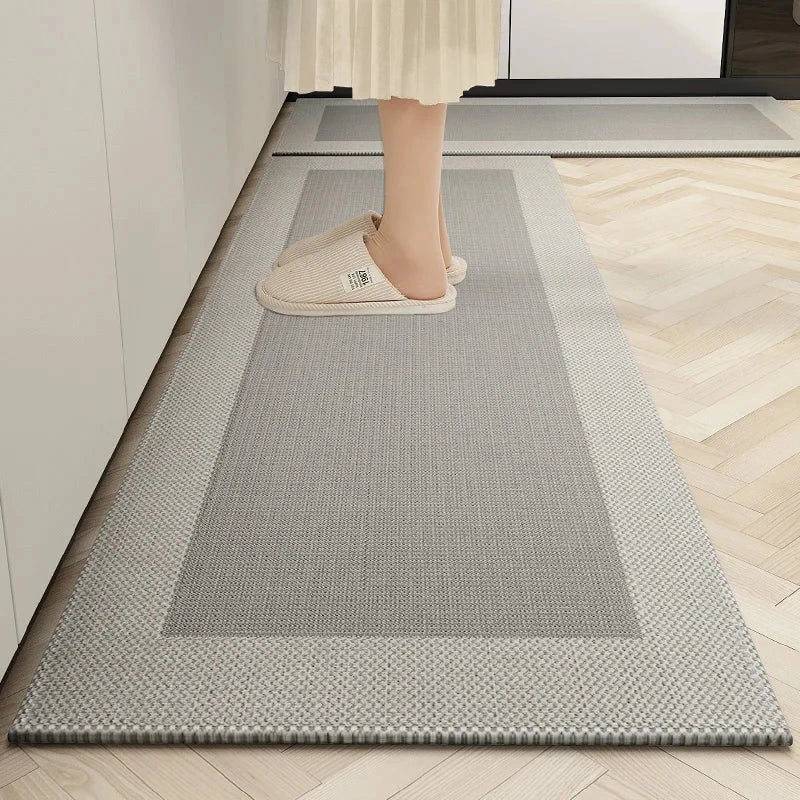 Kitchen Floor Mat Oil-proof Waterproof Wipeable Wash Free Long Strip Carpet Dirty-resistant Oil-absorbing Water-absorbing Rug