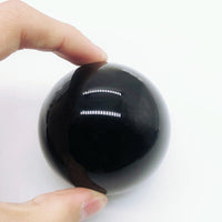 Natural Black Obsidian Sphere Crystal Quartz Magic Ball Rock Stone Witchcraft Reiki Healing Home Decoration Gift Without Base