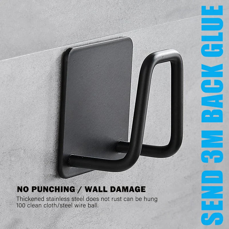 Adhesive Sink Drain Racks Stainless Steel Sink Wall Storage Racks Hooks