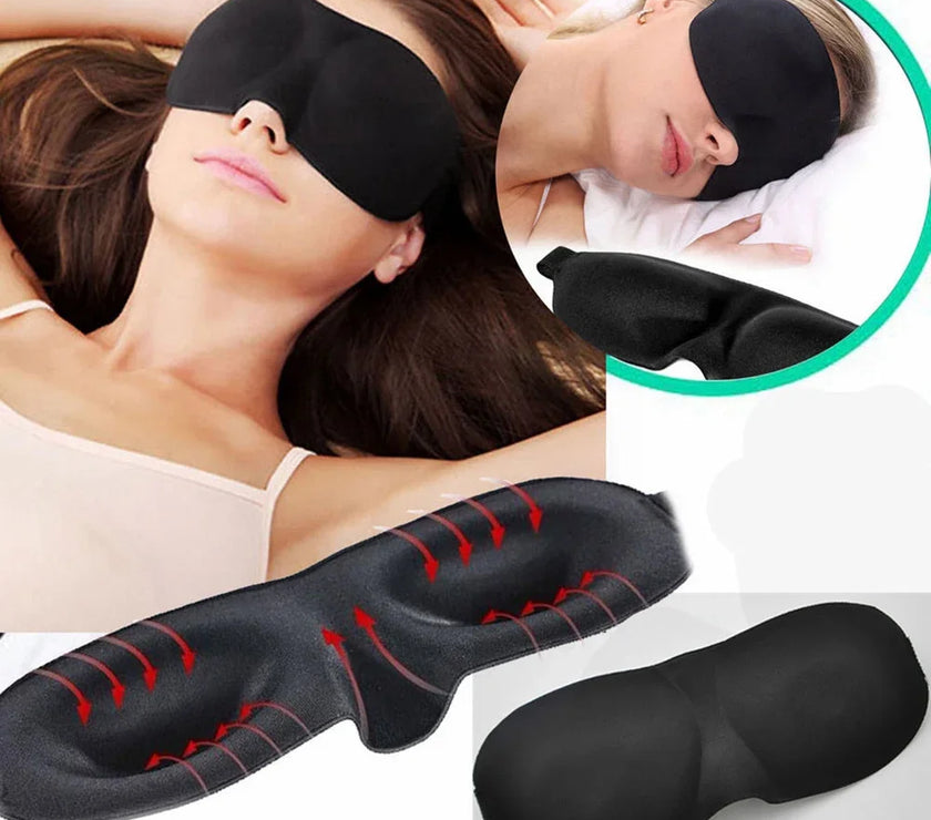 3D Sleep Mask Sleeping Stereo Cotton Blindfold Men and Women Air Travel Sleep Eye Cover Eyes Patches for Eyes Rest Health Care