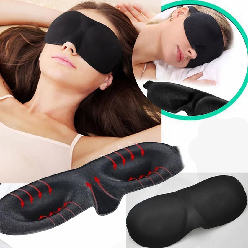3D Sleep Mask Sleeping Stereo Cotton Blindfold Men and Women Air Travel Sleep Eye Cover Eyes Patches for Eyes Rest Health Care