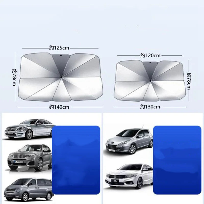 Car Sunshade Umbrella Car Sun Shade Protector Parasol Summer Sun Interior Windshield Protection Accessories