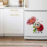 Funny Ladybug Pattern Sticker Wall Sticker Bathroom Toilet Decor Decals Living Room Cabinet Home Decoration M803