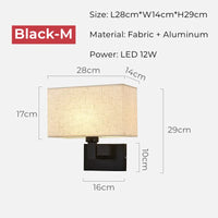 Switch LED Spotlight Reading Wall Lamp Bedroom Study Nordic Home Decor Light Fixture