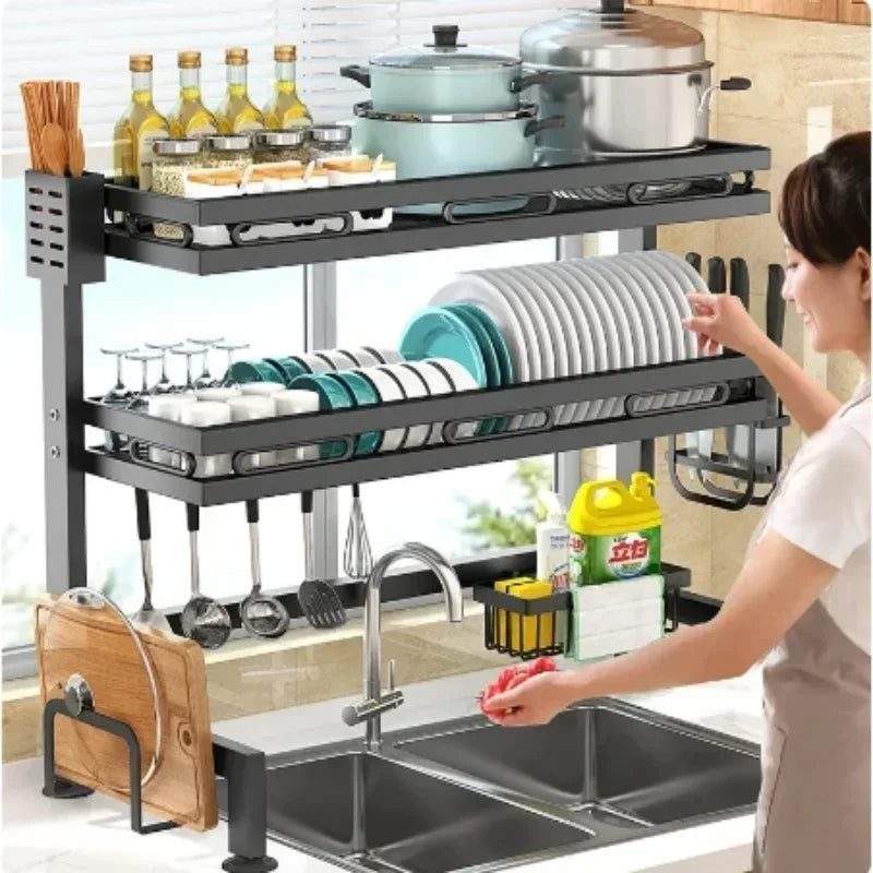 Sink Dish Storage Rack Seaoning Tableware Draning Kitchenware Kitchen Accessories