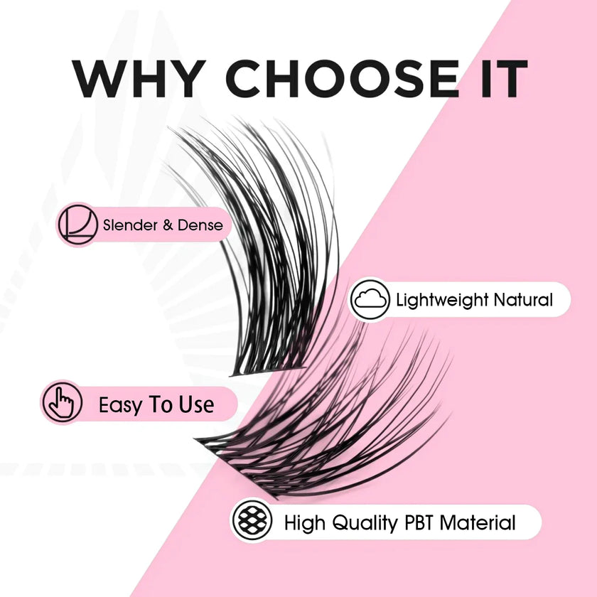 MASSCAKU Natural Volume Primor Material Cluster Lashes Extensions Strong Individual Eyelashes Beauty Salon