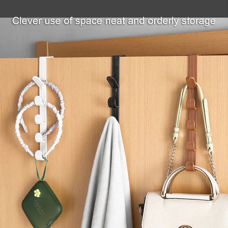 Door Hanger Wall Organizer Hook Bedroom Clothing Hook Holder Coat Hat Bag Rack Bathroom Kitchen Home Storage Organization
