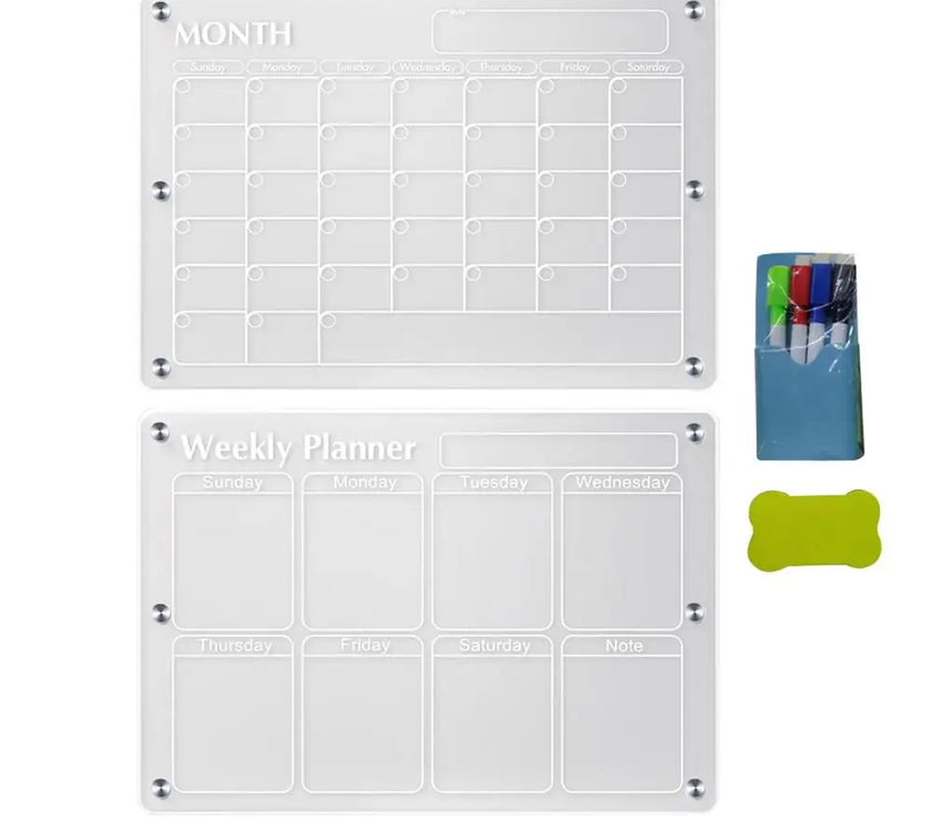 Fridge Dry Erase Board Refrigerator Acrylic Board Planner Schedule Board ToDoList