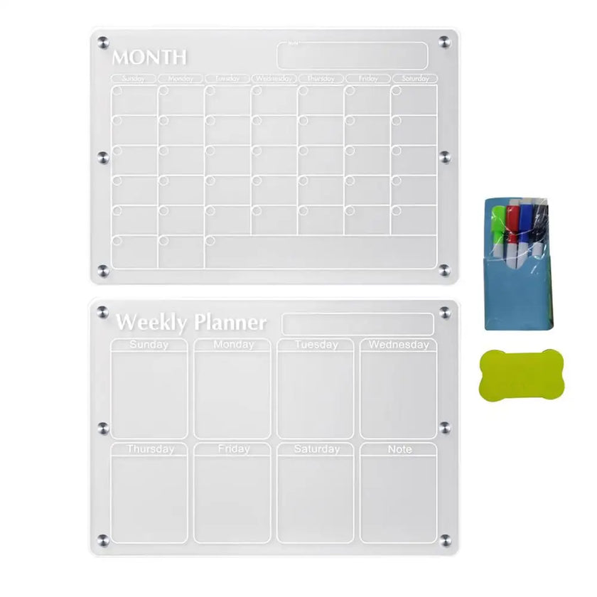 Fridge Dry Erase Board Refrigerator Acrylic Board Planner Schedule Board ToDoList