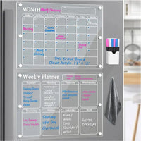 Fridge Dry Erase Board Refrigerator Acrylic Board Planner Schedule Board