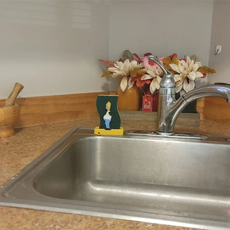 Funny Kitchen Storage Cartoon character Sponge Holder Sink Drain Rack Basket Household Supply Accessories Cocina Gadgets Cozinha