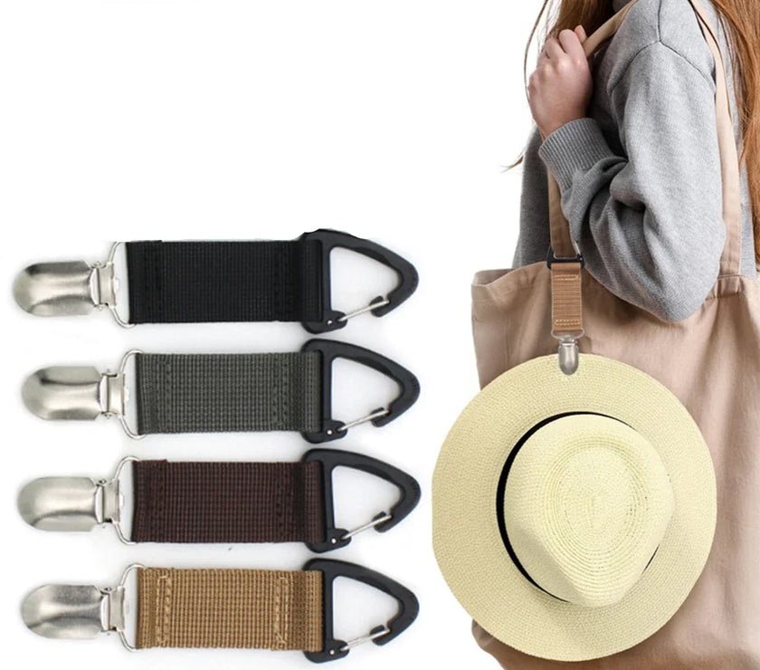 Backpack Clips Universal Portable Hat Keeper Clip Canvas Lightweight Storage Accessories Travel Outdoor Practical Gadgets
