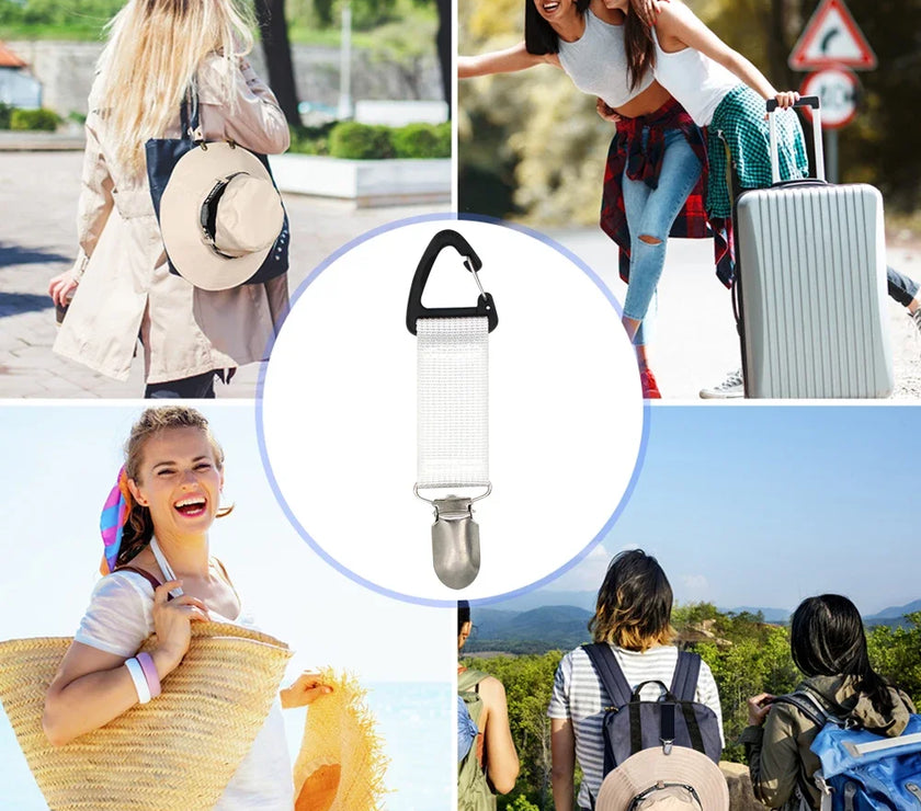 Backpack Clips Universal Portable Hat Keeper Clip Canvas Lightweight Storage Accessories Travel Outdoor Practical Gadgets