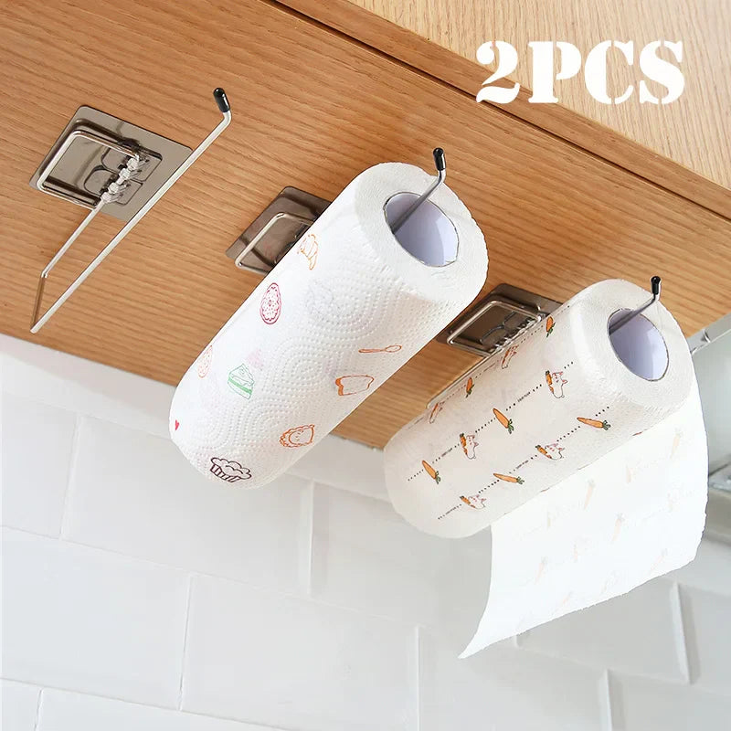 1/2pcs hanging toilet paper holder roll paper holder bathroom towel rac12pcs hanging toilet paper holder roll paper holder bathroom towel rack stand kitchen stand paper rack home storage racksk stand kitchen stand paper rack home storage racks