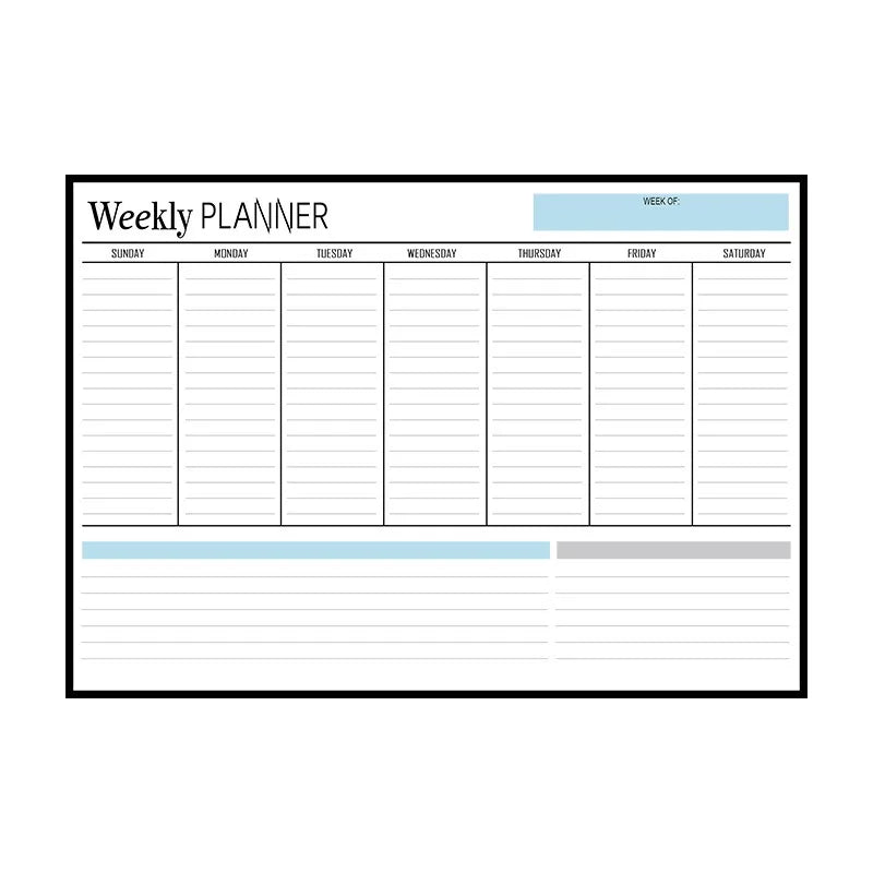 A3 Weekly Planner Whiteboard Memo Message Board