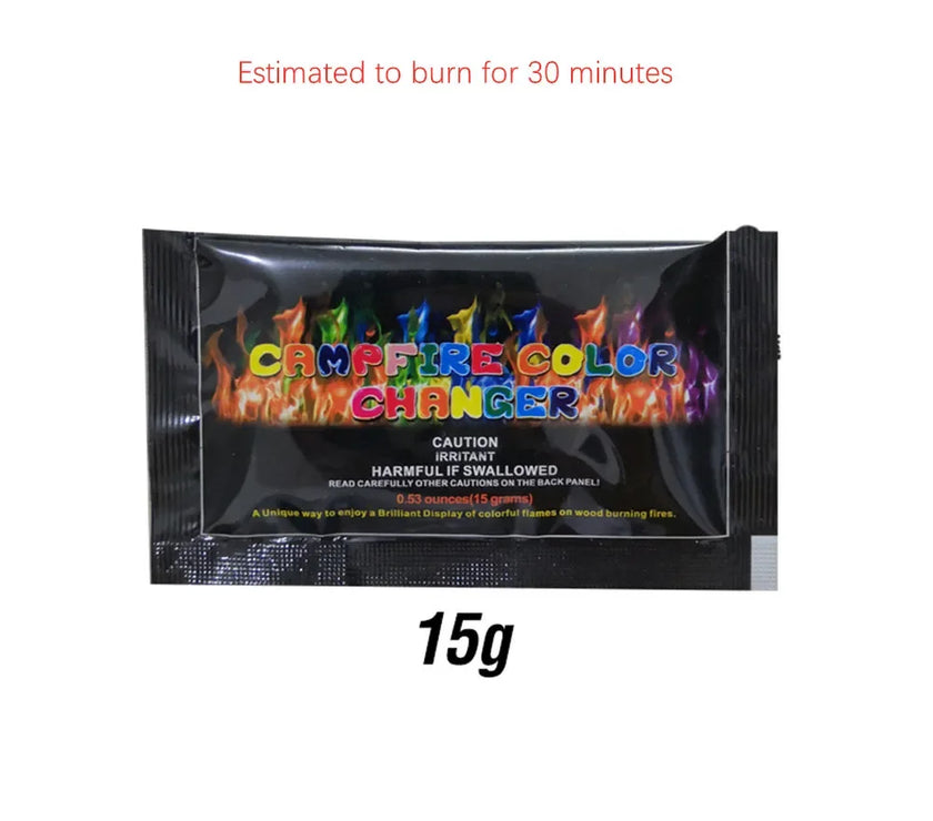 30g Bonfire Pyrotechnics Magic Trick Party Fireplace Colorful Magic Fire Happy Fire Camping Hiking Recreation Outdoor Gadgets