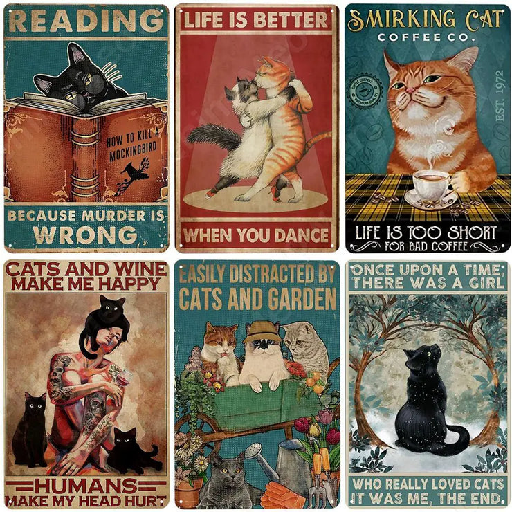 Happy Retro Tin Happy Retro Tin Sign Tuxedo Cat Metal Sign Golfing Cat Plaque Poster Home Cafe Bar Bathroom Wall DecorSign Tuxedo Cat Metal Sign Golfing Cat Plaque Poster Home Cafe Bar Bathroom Wall Decor