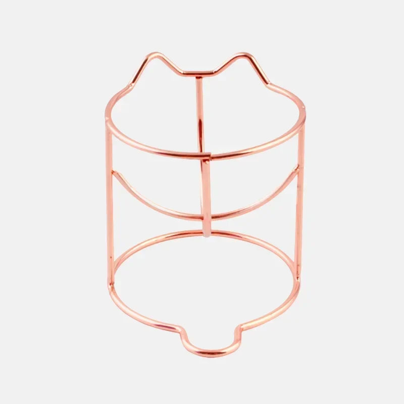 1Pcs Cute Cat Beauty Egg Bracket Dryer Cosmetic Makeup Sponge Gourd Powder Puff Rack Organizer Box Shelf Holder Storage Tools