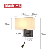 Switch LED Spotlight Reading Wall Lamp Bedroom Study Nordic Home Decor Light Fixture