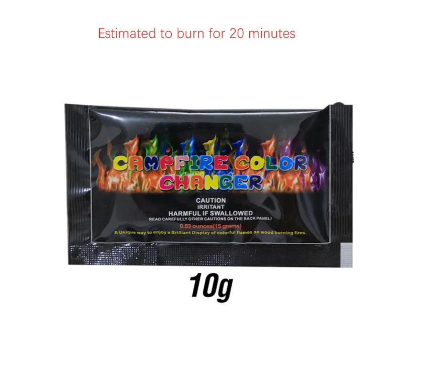 30g Bonfire Pyrotechnics Magic Trick Party Fireplace Colorful Magic Fire Happy Fire Camping Hiking Recreation Outdoor Gadgets