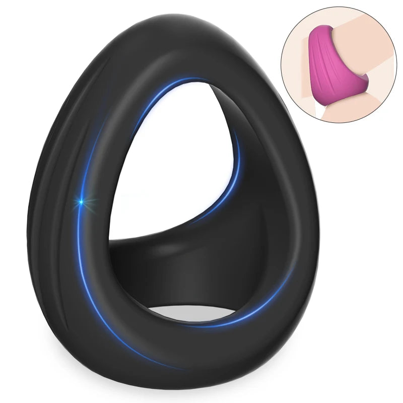 Silicone Triangle Penis Ring Cock Rings Male Chasity Cage Scrotum Bondage Ball Stretcher Delayed Ejaculation Sex Toys For Men 18