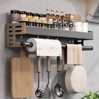 Kitchen Condiment Storage Rack Wall-Mounted Condiments Oil Salt Sauce Vinegar Household Kitchen Utensils Storage Rack Box