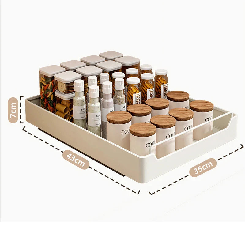 Installation Kitchen Spice Box Storage Rack Cabinets Organizer