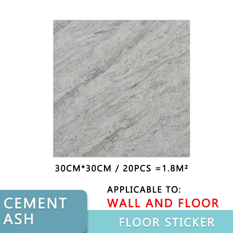 Adhesive Waterproof Marble PVC Floor Sticker Bathroom living room Renovation Decals Wall Ground Decor