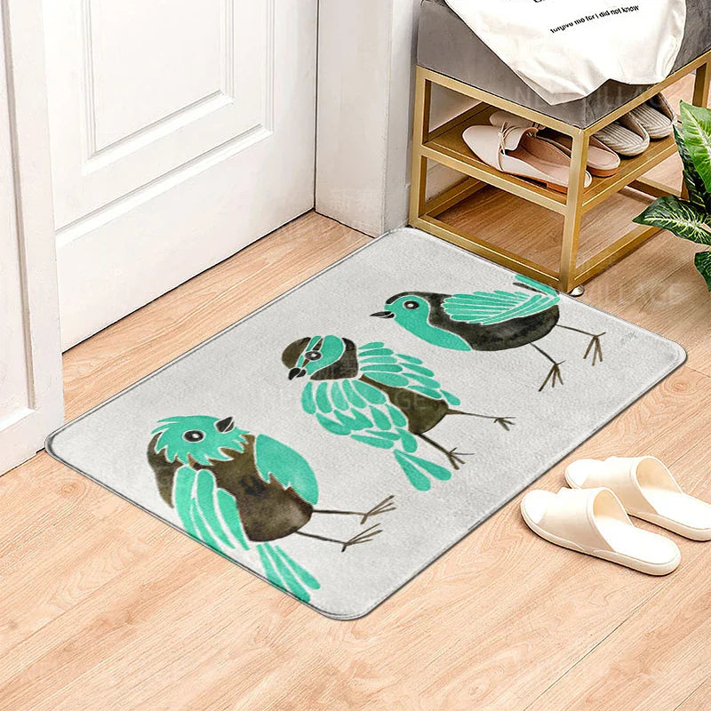 House entrance carpet Home door mat Modern Ground mat bird Nordic style Room Bath mat Foot bathroom
