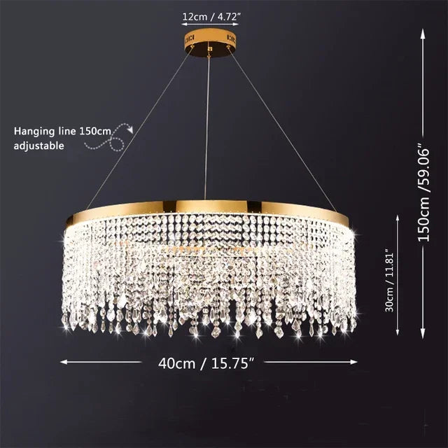 Living Dining Room Circle Hanging Lamp Home Decor LED Fixture