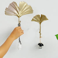 Hanging Storage Rack Home Decoration Bathroom Organization Leaf Shape Wall Hanger For Towel Clothes Gold/Green Nordic Style