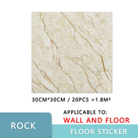 Adhesive Waterproof Marble PVC Floor Sticker Bathroom living room Renovation Decals Wall Ground Decor