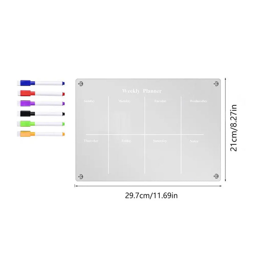 clear fridge magnet sticker calendar board planner