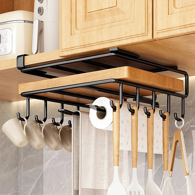 Cabinet Basket Storage Shelf Cutting Board Rack Kitchen Closet Rack