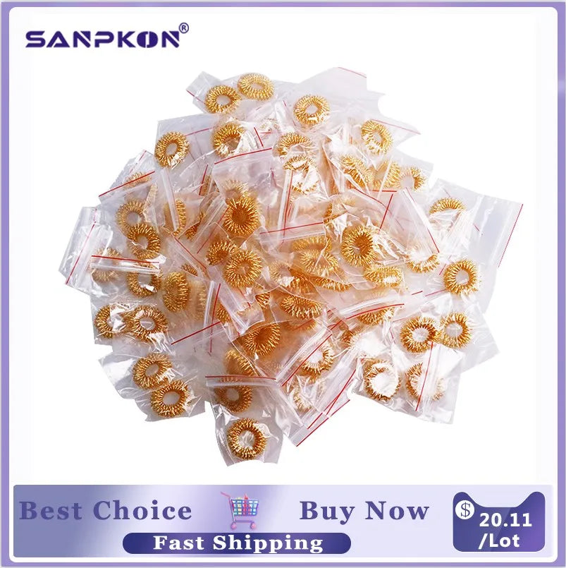 100pcs Finger Massage Ring Acupuncture Acupressure Health Care Body Fatigue Pain Stress Relief Help Sleep Tools