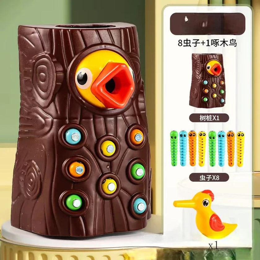 Children Woodpecker Catch Worms Toy Toddler Kids Magnetic Games