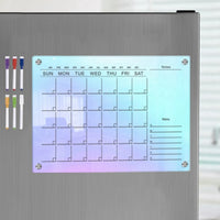 Acrylic Magnetic Weekly Calendar Planner Set Acrylic Magnetic Planner Clear Dry Erase Board For Fridge